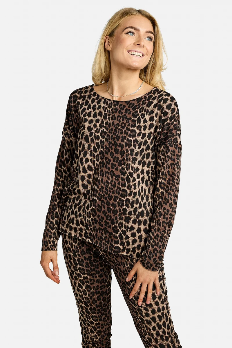 Alma Ls Top (Fleece) | Leo Brown | Top fra Liberté