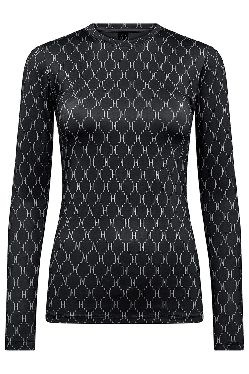 Printed Blouse | Black | Top fra Hype The Detail