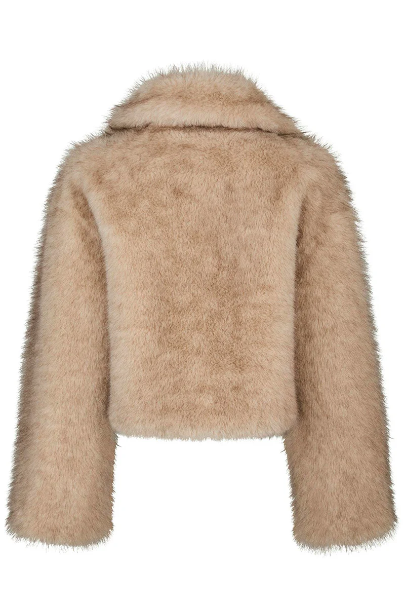 Steff Faux Fur Jacket | Beige | Jakke fra Neo Noir