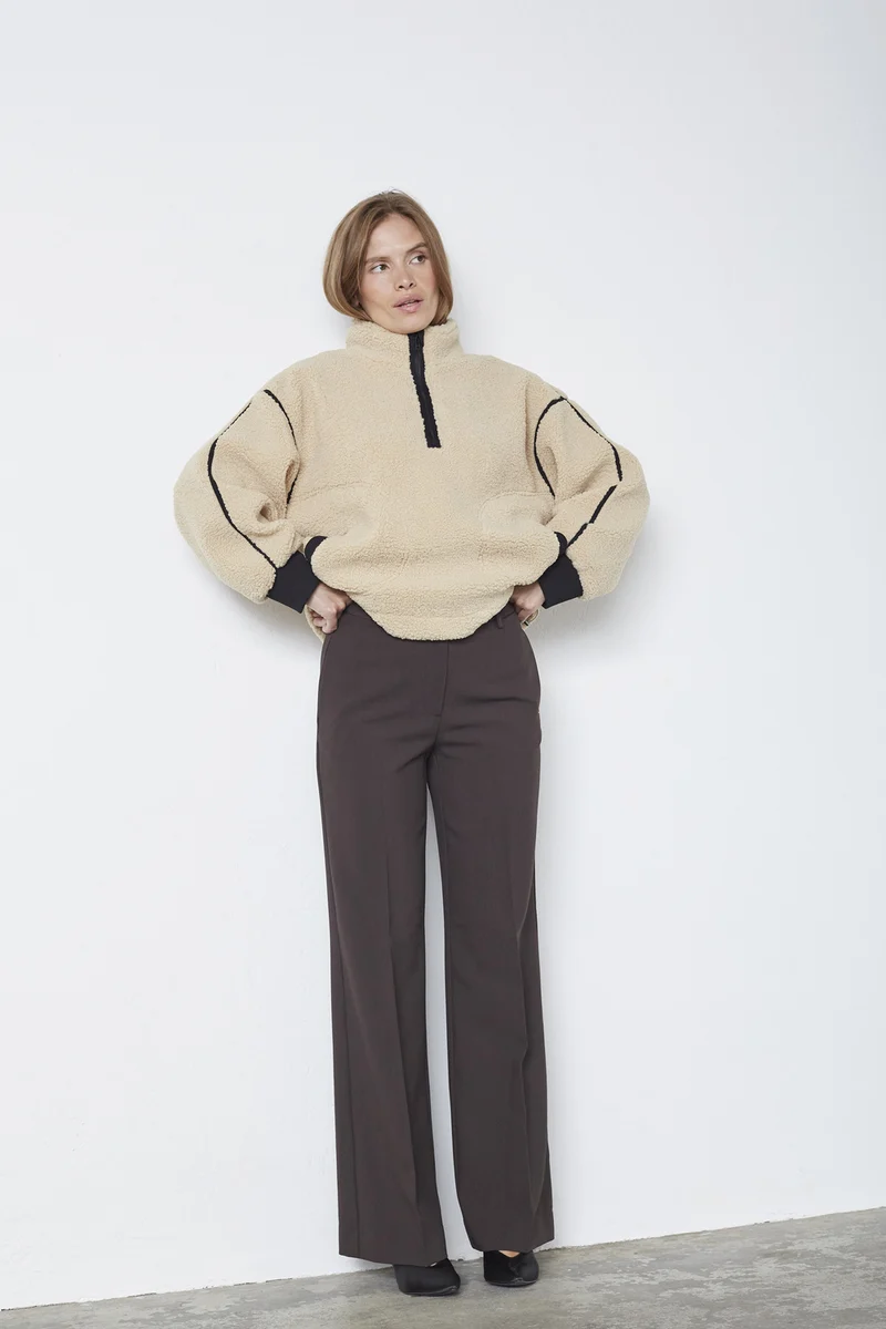 Madin Fleece Anorak 30341 | Sand | Jakke fra Co'couture