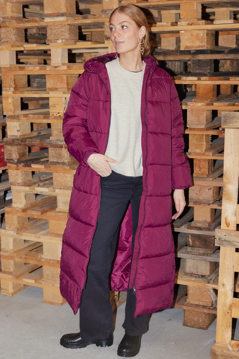 Asta Coat | Bordeaux | Frakke fra French Laundry