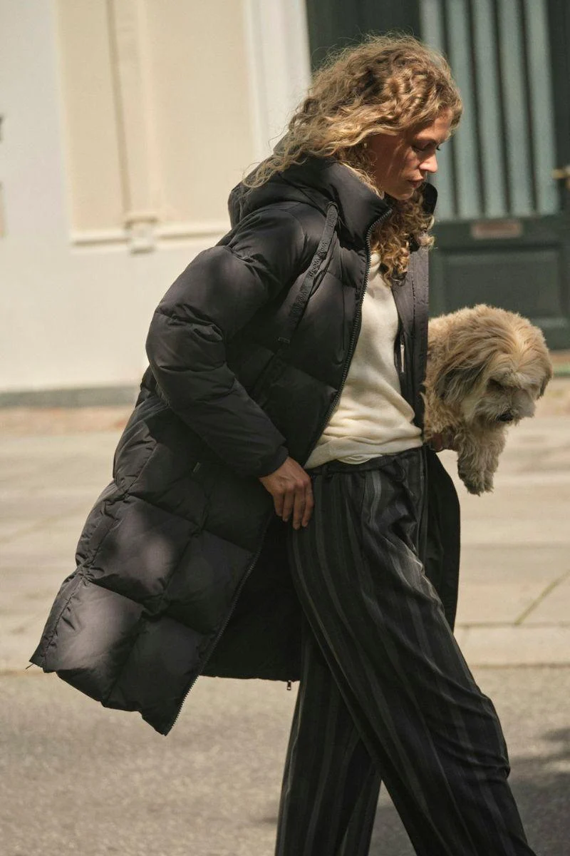 Nova Square Down Coat | Dark Grey | Jakke fra Mos Mosh