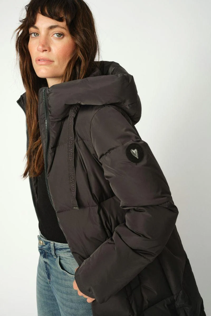 Nova Square Down Coat | Dark Grey | Jakke fra Mos Mosh