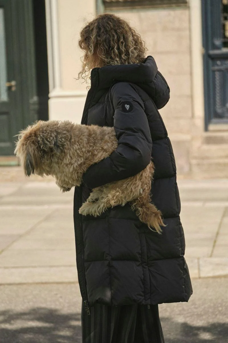 Nova Square Down Coat | Dark Grey | Jakke fra Mos Mosh