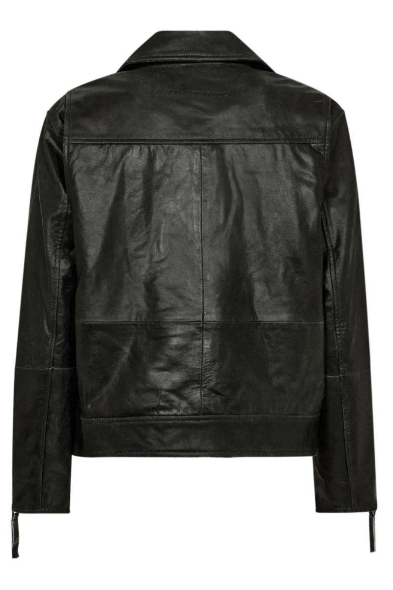 Floyd Crop Leather Jacket 30299 | Black | Jakke fra Co'couture