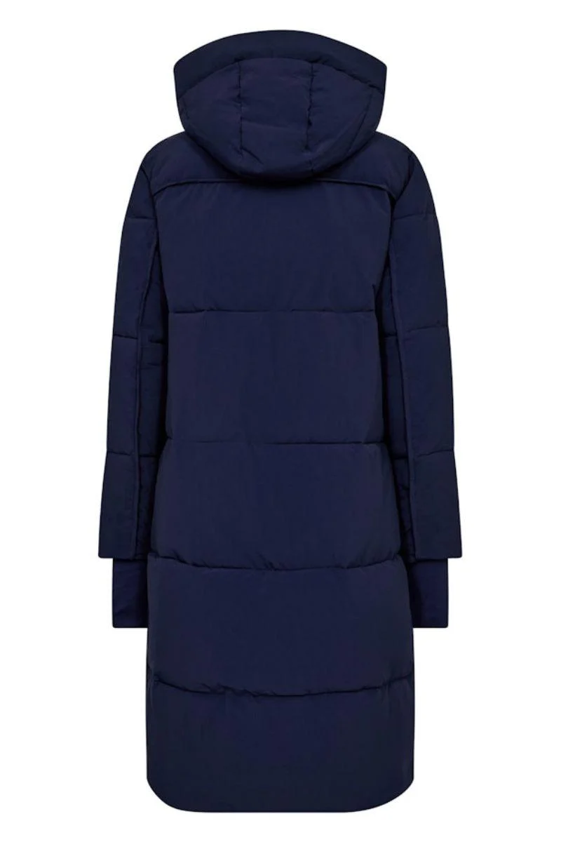 Ollie Terma Long Coat | Maritime Blue | Jakke fra Mos Mosh