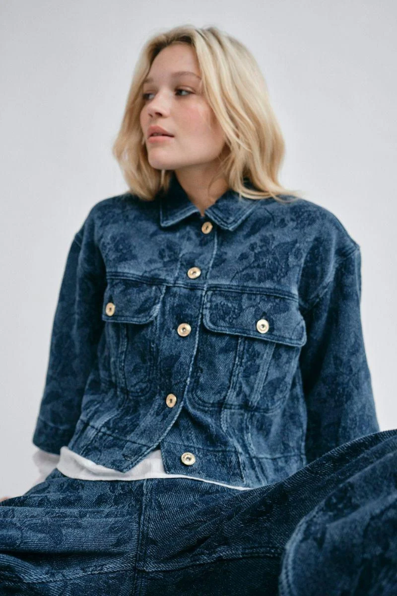 Penn Floret Jacket | Blue | Jakke fra Mos Mosh