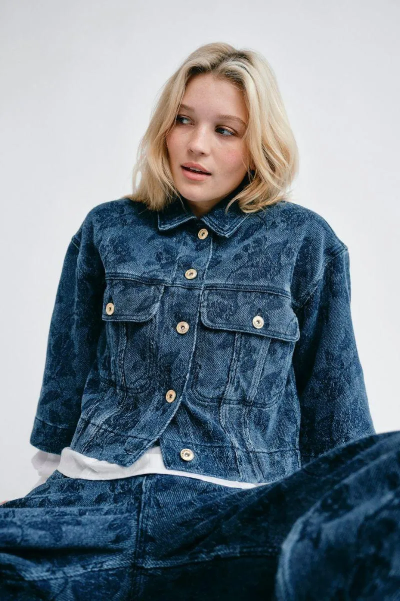 Penn Floret Jacket | Blue | Jakke fra Mos Mosh