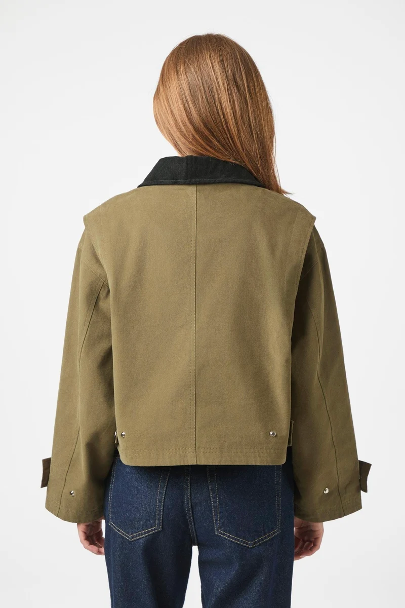 Rivera Canvas Boxy Jacket | Army | Jakke fra Neo Noir