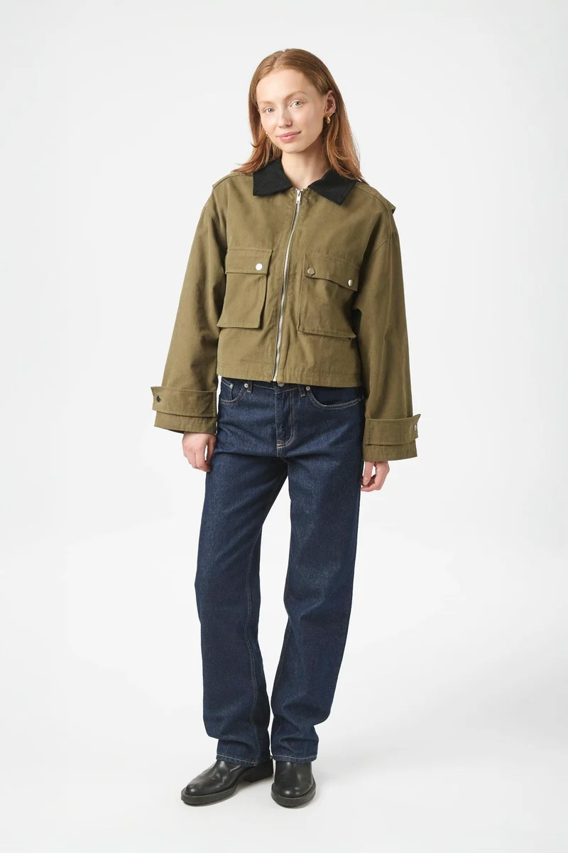Rivera Canvas Boxy Jacket | Army | Jakke fra Neo Noir