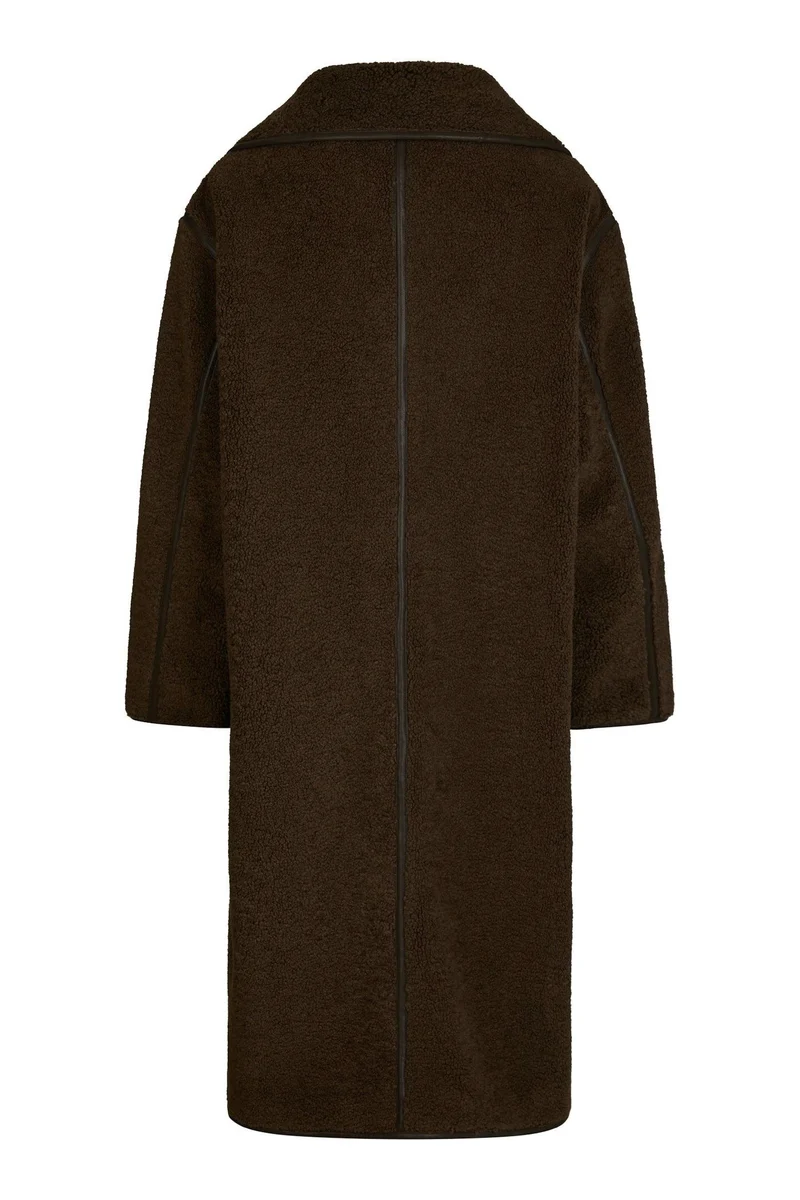 Carmen Teddy Coat | Dark Brown | Jakke fra Neo Noir