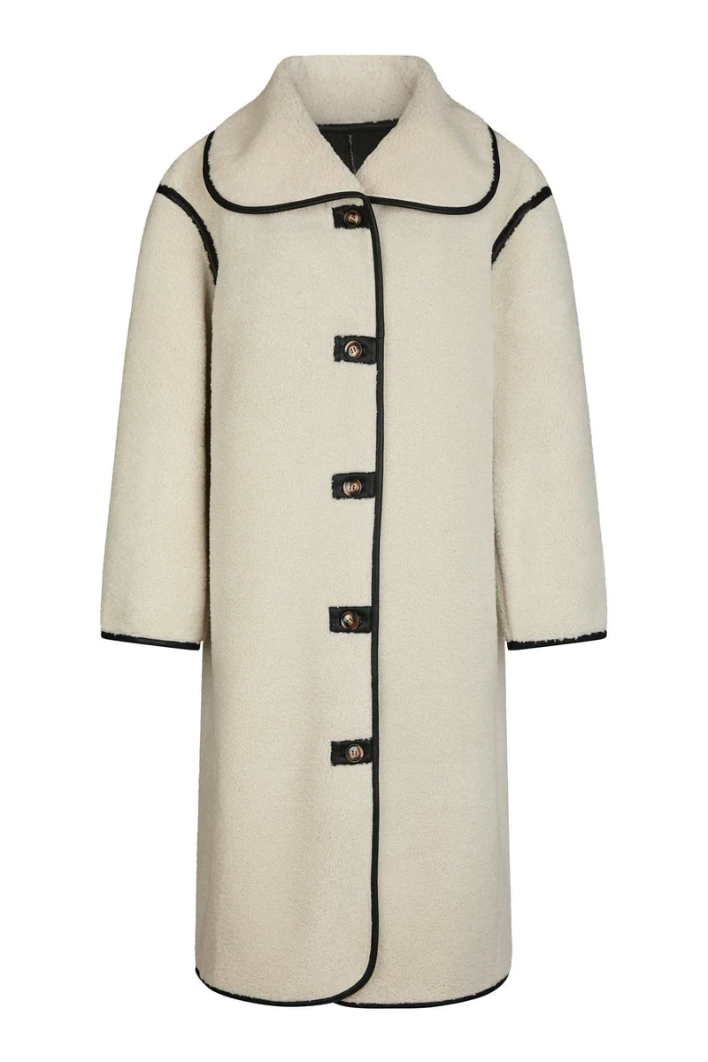 Carmen Teddy Coat | Ivory | Jakke fra Neo Noir
