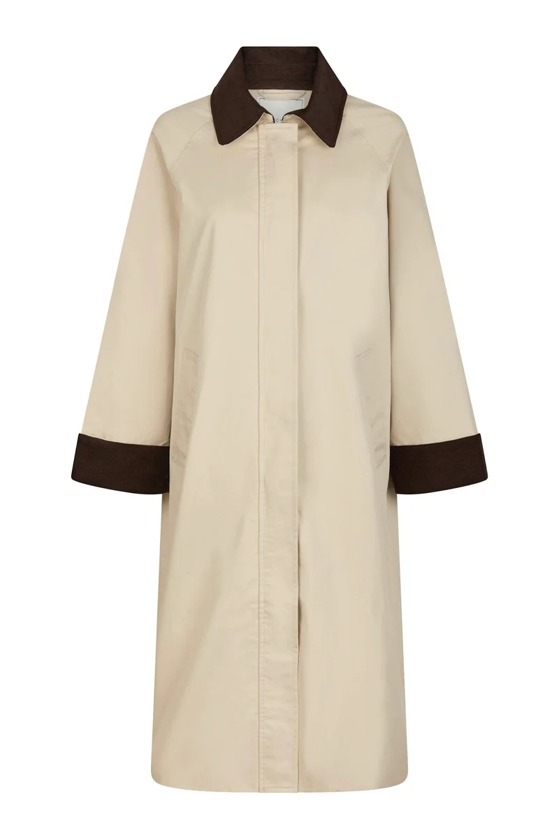 Anneli Cord Coat | Ivory | Jakke fra Neo Noir