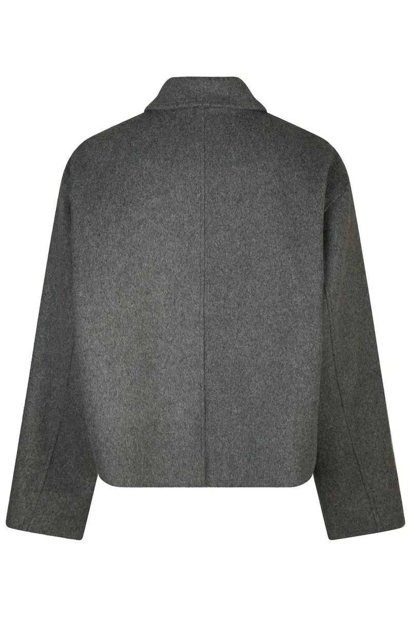 Hamra Wool Jacket | Grey Melange | Jakke fra Neo Noir