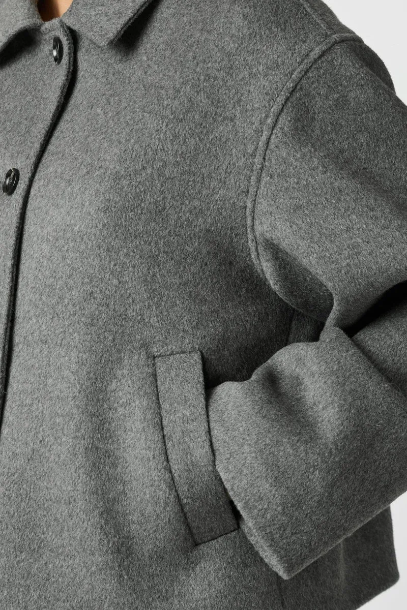 Hamra Wool Jacket | Grey Melange | Jakke fra Neo Noir