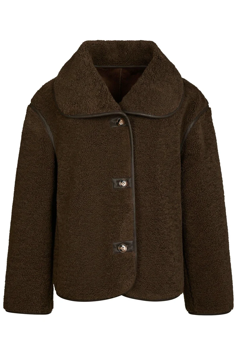 Edmund Teddy Jacket | Dark Brown | Jakke fra Neo Noir
