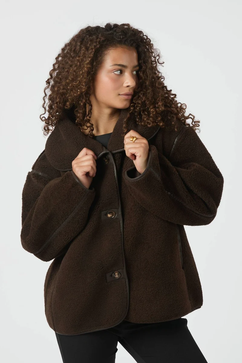 Edmund Teddy Jacket | Dark Brown | Jakke fra Neo Noir