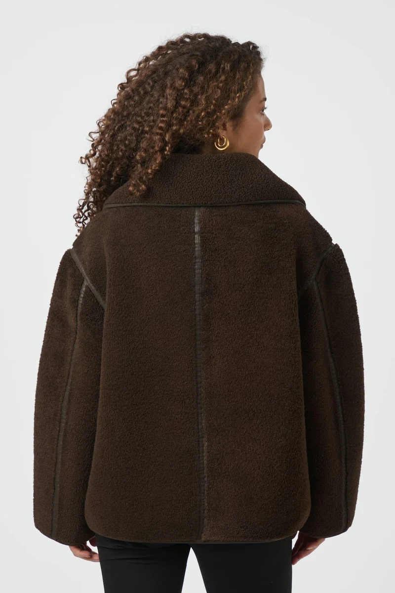 Edmund Teddy Jacket | Dark Brown | Jakke fra Neo Noir