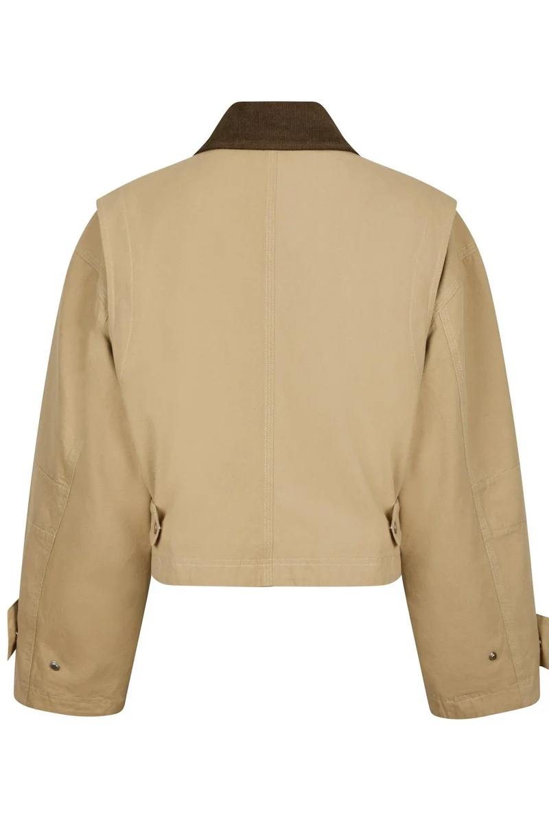 Rivera Canvas Boxy Jacket | Sand | Jakke fra Neo Noir
