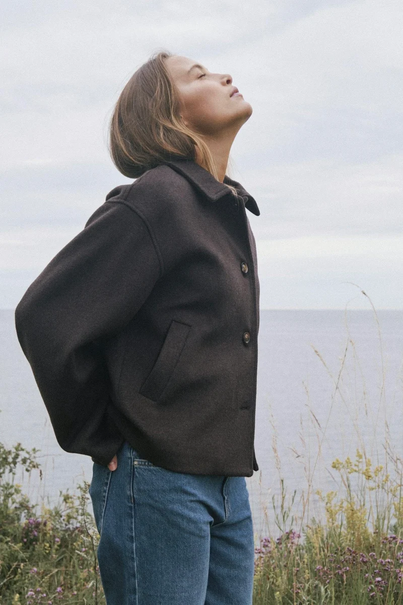 Hamra Wool Jacket | Chocolate Brown | Jakke fra Neo Noir