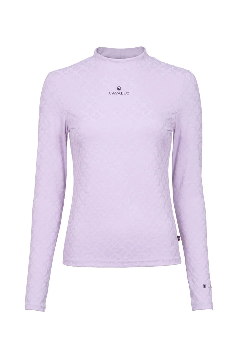 CAVALDELMA Damen Shirt mit Stehkragen Iced Lilac 34
