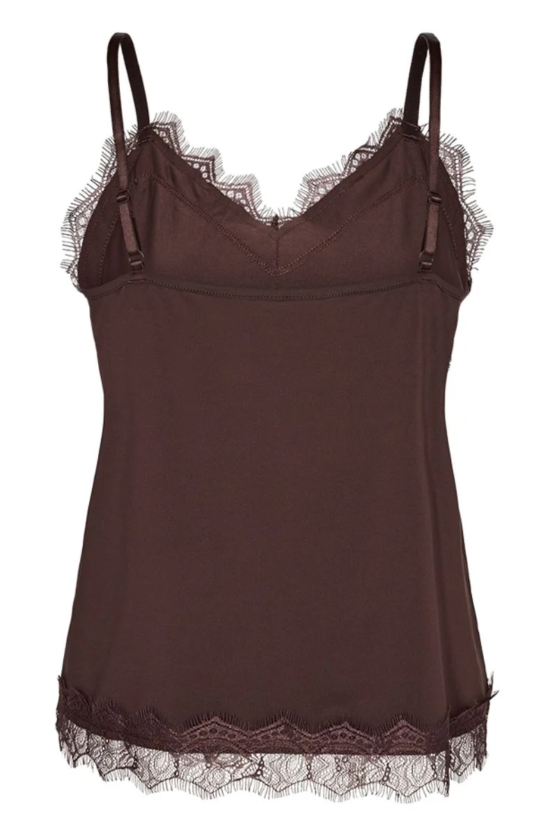 Bicco strap top | Coffee Bean | Blonde top fra Freequent