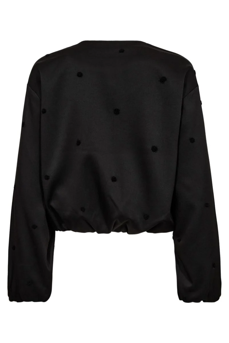 Clover Dot Balloon Jacket 30347 | Black | Jakke fra Co'couture