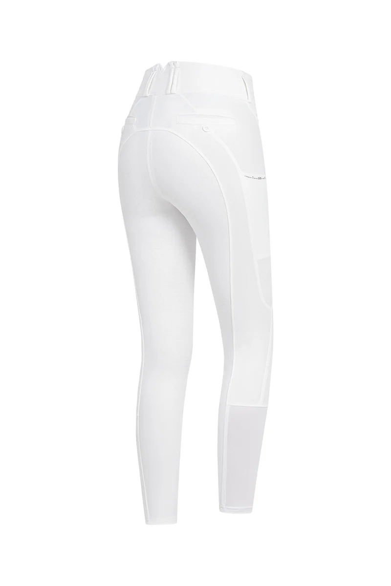 Mathilda Glam Damen High-Waist Reithose White 44