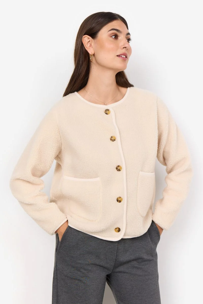 Ada Teddy Jacket | Creme | Jakke fra French Laundry