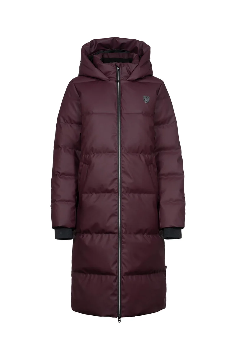 CAVALDALY Damen Sportlicher Maximantel Dusty Plum 44