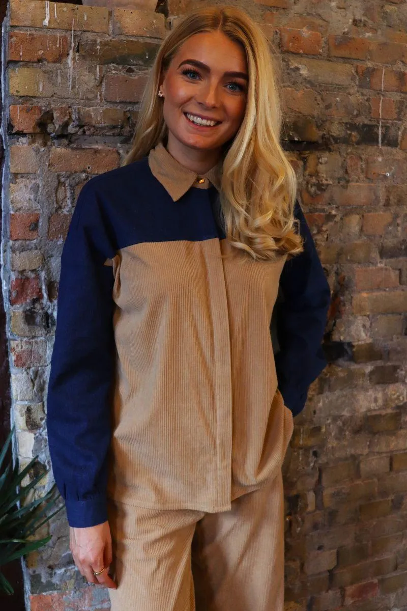 Asta Corduroy Jacket | Blue Denim Sand | Jakke fra Liberté