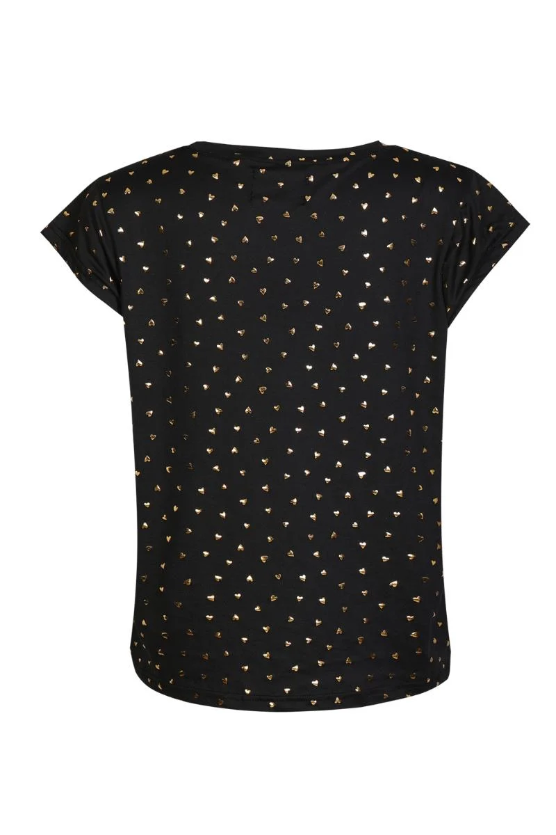 Alma U Tshirt | Black Gold Heart | Tshirt fra Liberté