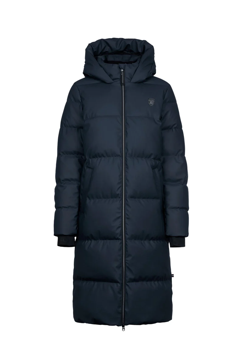 CAVALDALY Damen Sportlicher Maximantel Darkblue 32