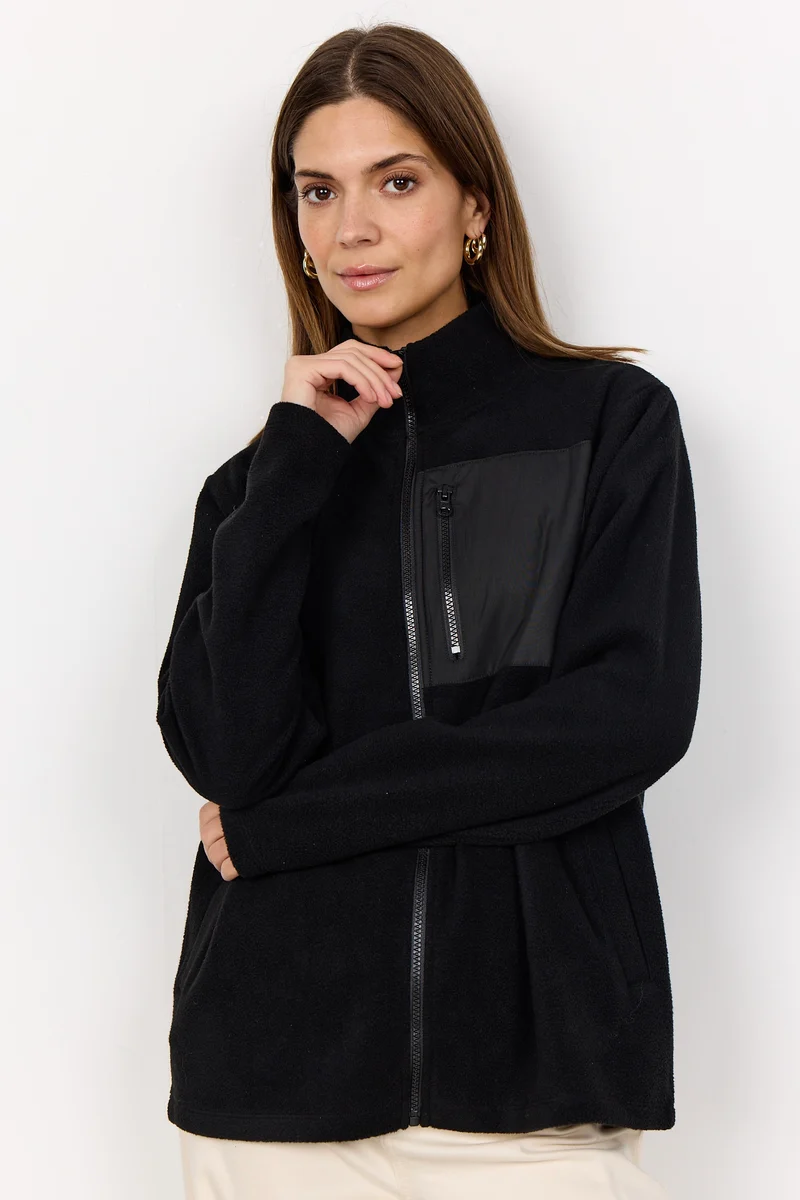 Carrow Fleece Jacket | Sort | Jakke fra French Laundry
