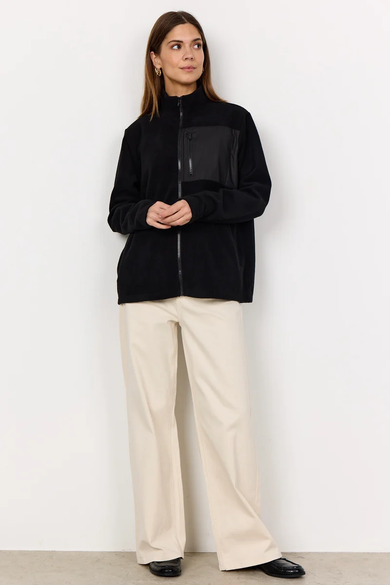 Carrow Fleece Jacket | Sort | Jakke fra French Laundry