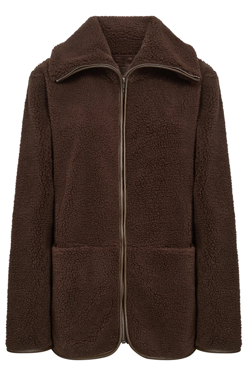 Bamie Teddy Zip | Brun | Jakke fra French Laundry