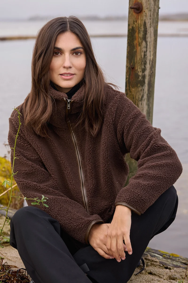 Bamie Teddy Zip | Brun | Jakke fra French Laundry