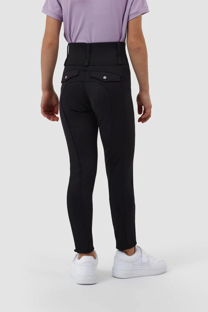 Young Rider Anya Hybrid Vollbesatz-Reitleggins Black 134-140