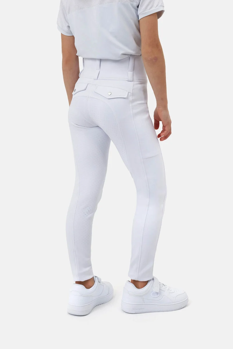 Young Rider Anya Hybrid Vollbesatz-Reitleggins White 134-140