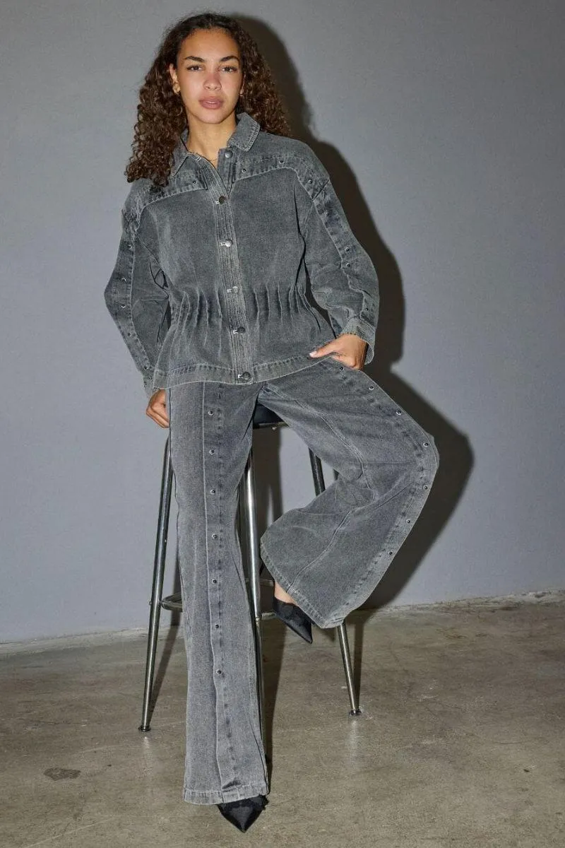 Kellan Denim Jacket 40032 | Mid Grey | Jakke fra Co'couture