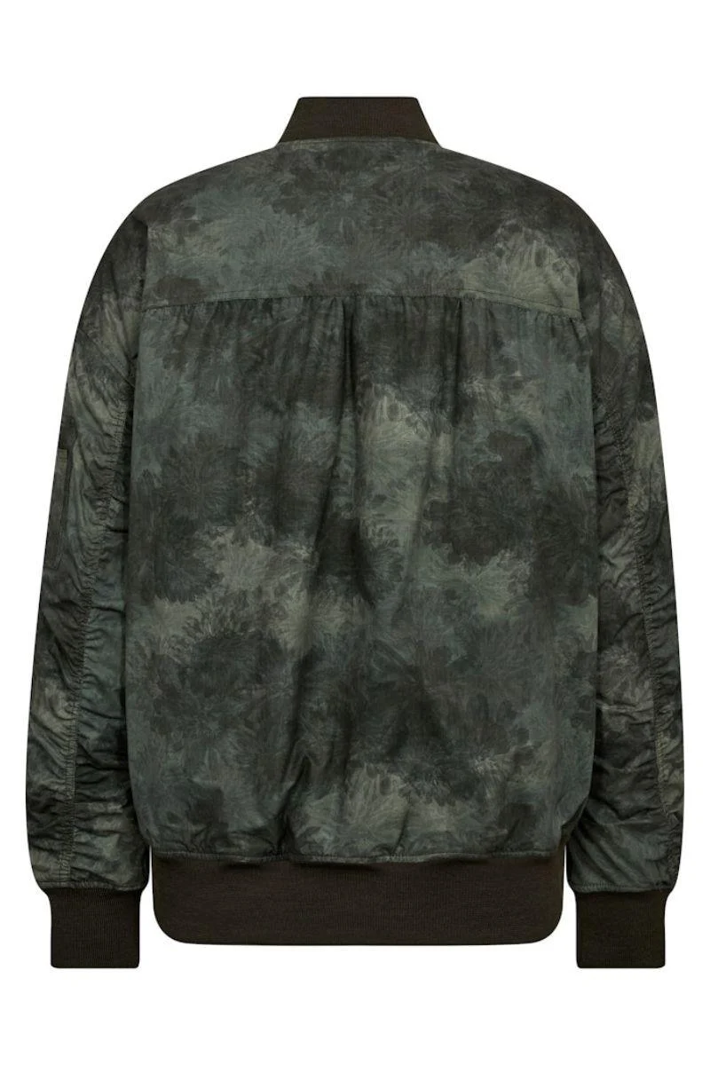 Ruby Print Bomber Jacket | Olive Night | Jakke fra Mos Mosh