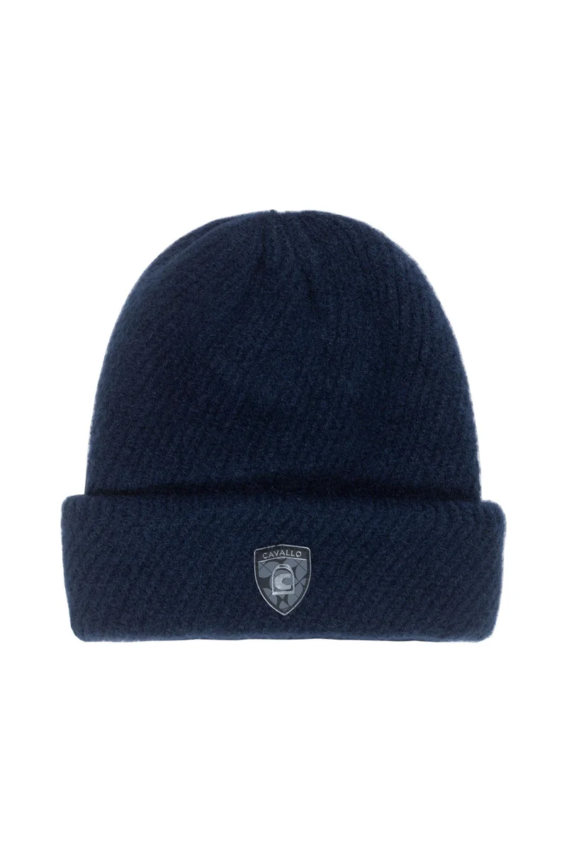 CAVALDEONA Strickmütze Darkblue Melange Einheitsgröße