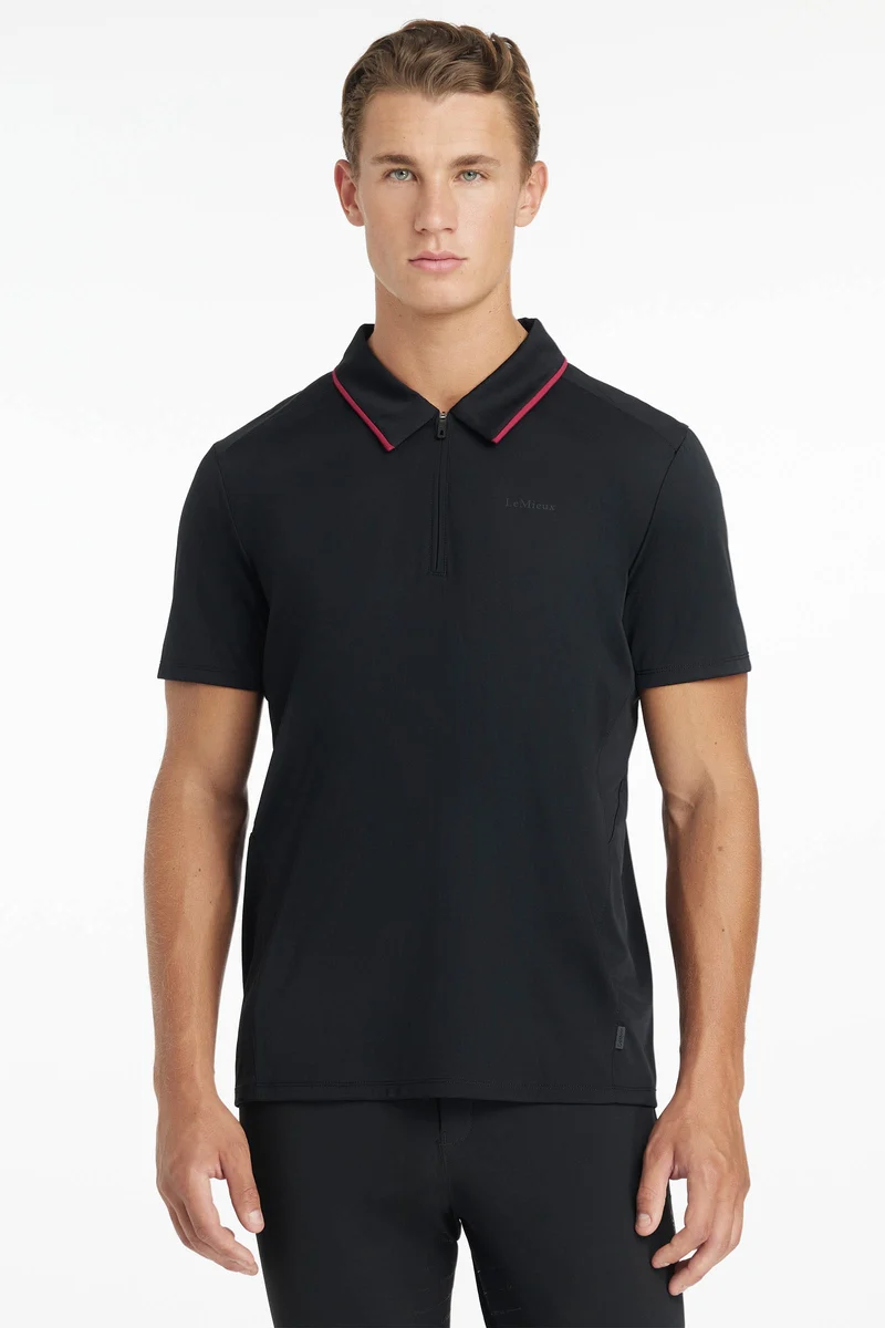 Herren Performance Poloshirt Black M