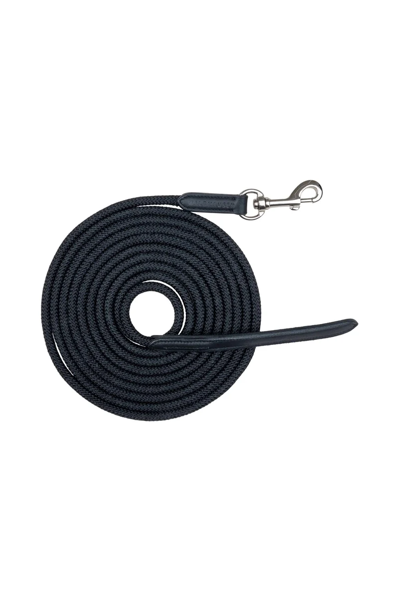 feines Bodenarbeitsseil mit Karabiner Black Einheitsgröße