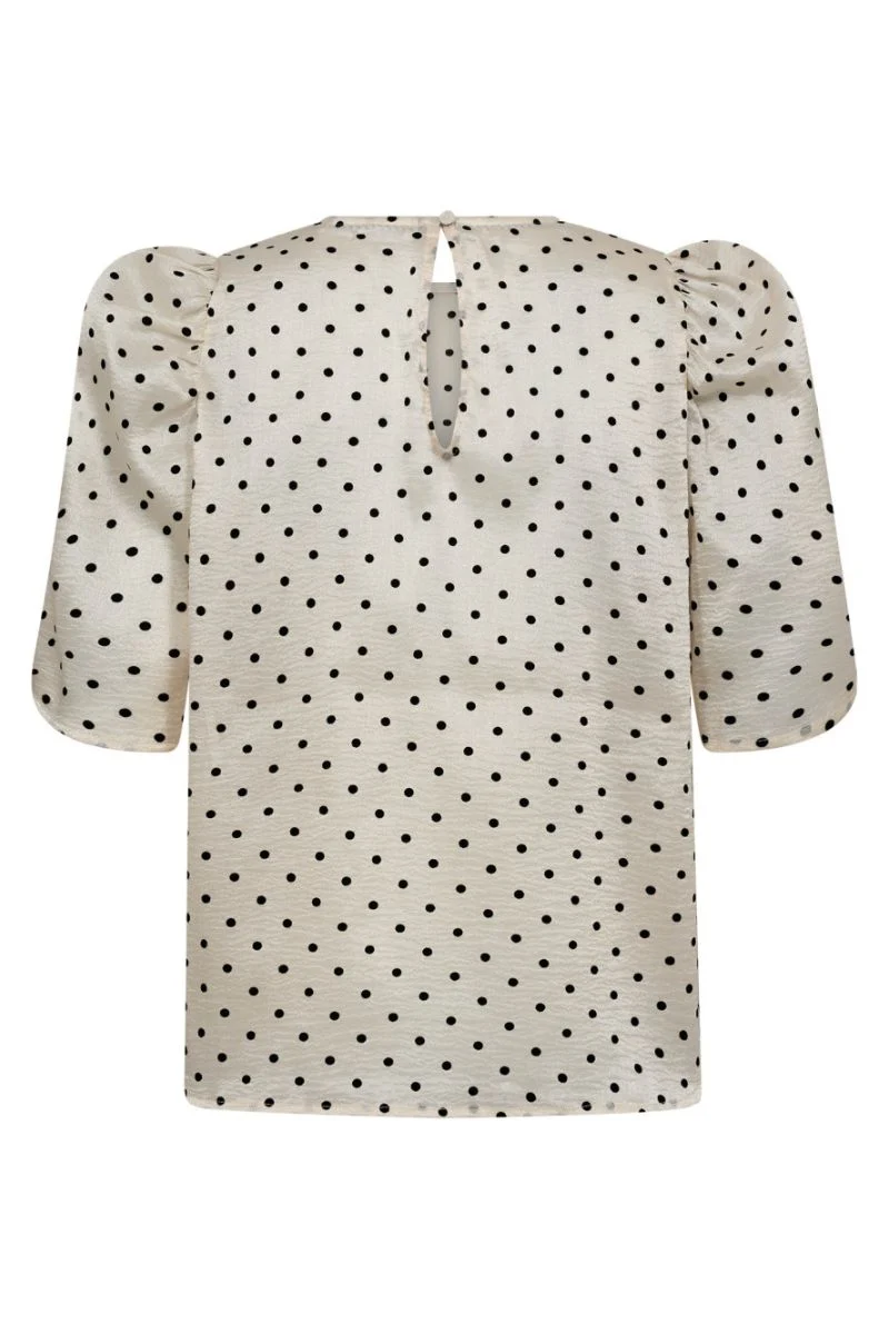 Dilan Dot SS Blouse 35868 | Powder | Top fra Co'couture
