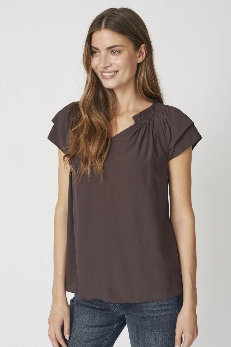 Sunrise Top 75683 | Mocca | Top fra Co'couture