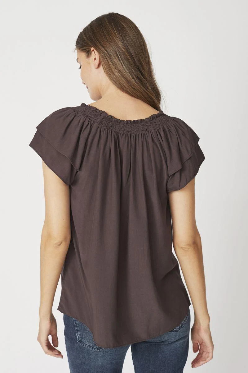 Sunrise Top 75683 | Mocca | Top fra Co'couture