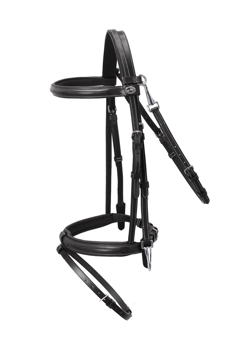 Dortmund Trense black/cream/silver WB