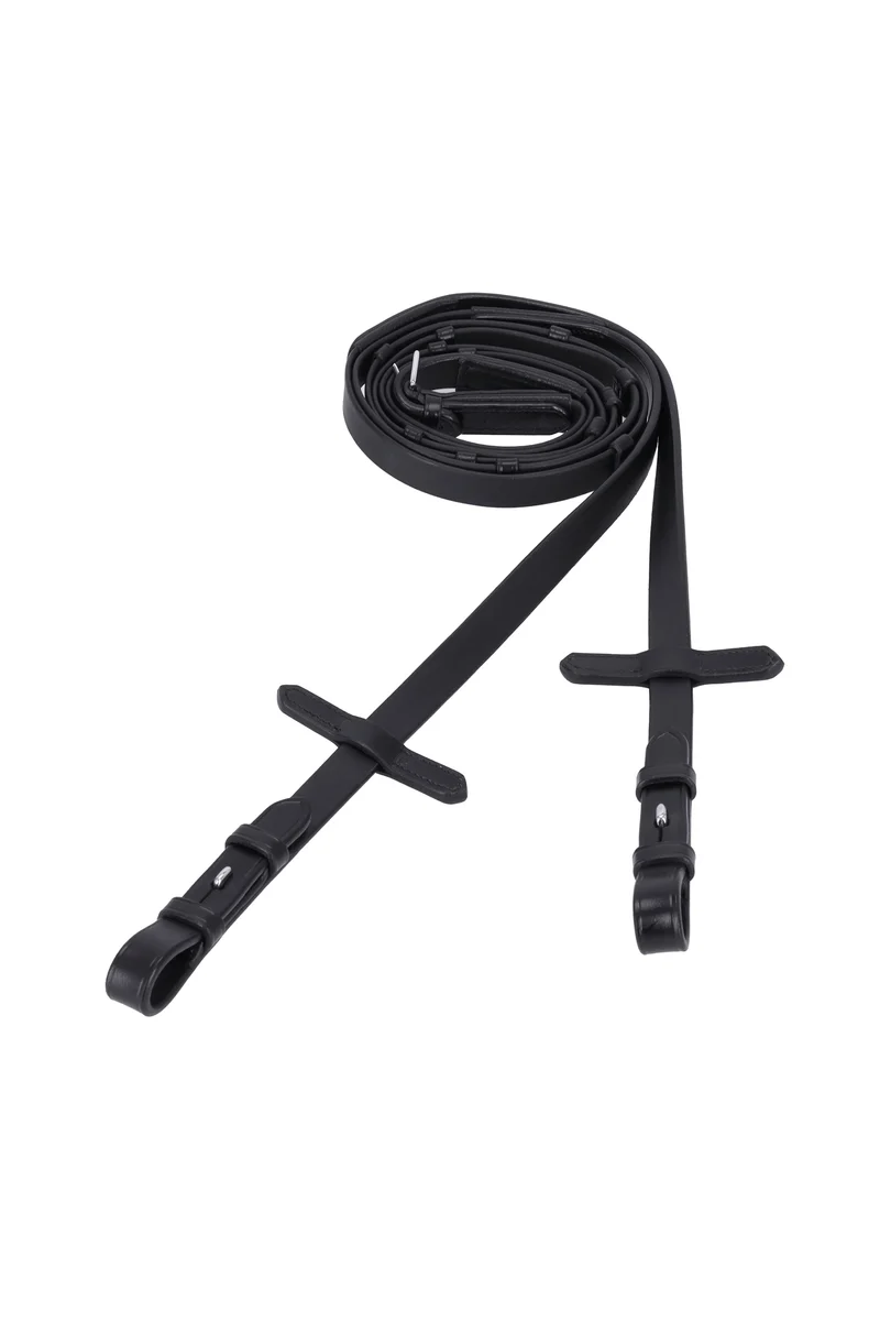 Schockemöhle Soft Rubber Reins Stops black/silver WB