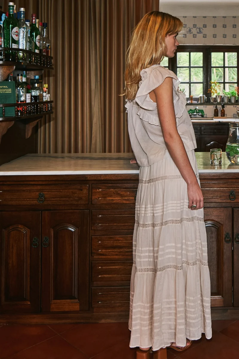Jayla S Voile Top 159881 | Ivory | Top fra Neo Noir